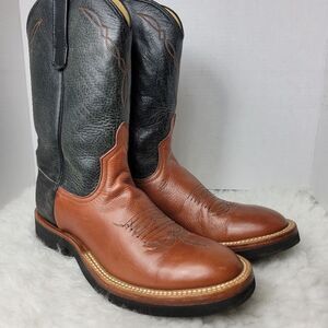 Anderson Bean Boot Women's Size 7B Roper Cowboy Western Brown Black Comfort